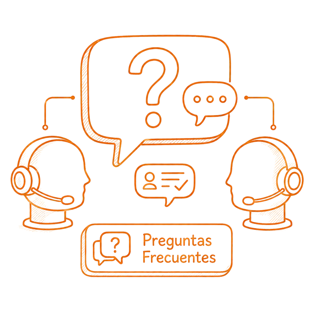 Icono de soporte técnico y contacto con el equipo